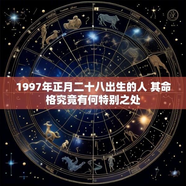 1997年正月二十八出生的人 其命格究竟有何特别之处