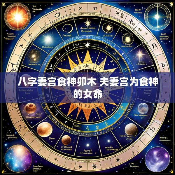 八字妻宫食神卯木 夫妻宫为食神的女命