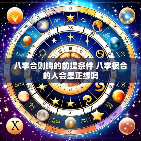 八字合则晦的前提条件 八字很合的人会是正缘吗