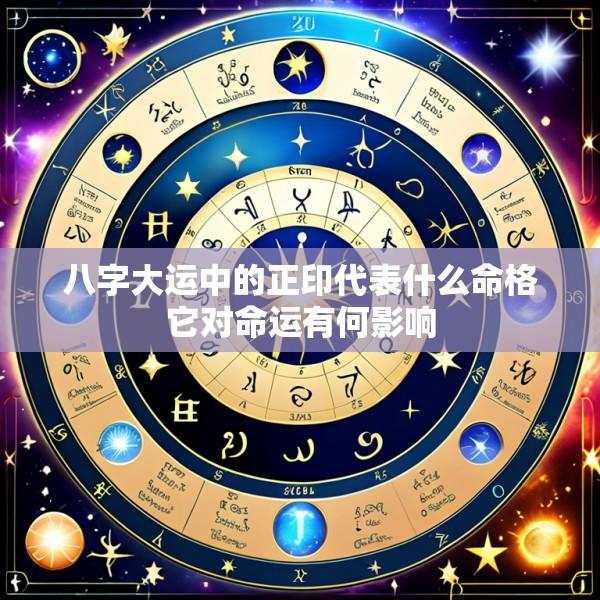 八字大运中的正印代表什么命格它对命运有何影响