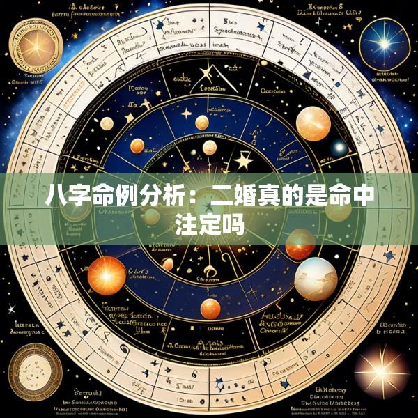 八字命例分析：二婚真的是命中注定吗