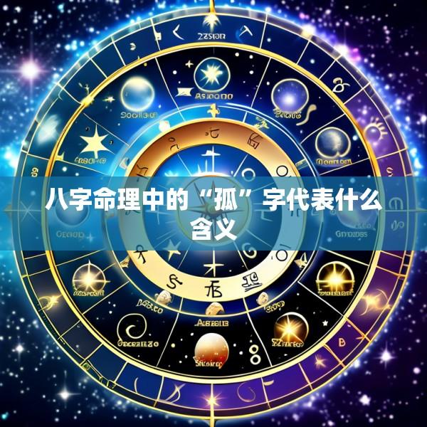 八字命理中的“孤”字代表什么含义