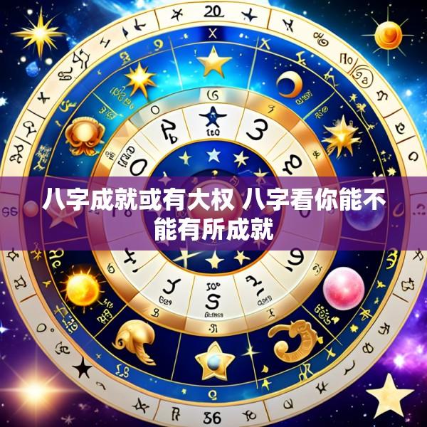 八字成就或有大权 八字看你能不能有所成就