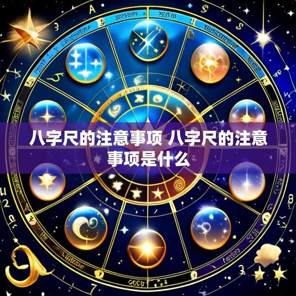 八字尺的注意事项 八字尺的注意事项是什么