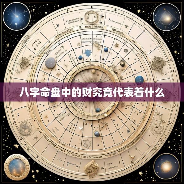 八字命盘中的财究竟代表着什么