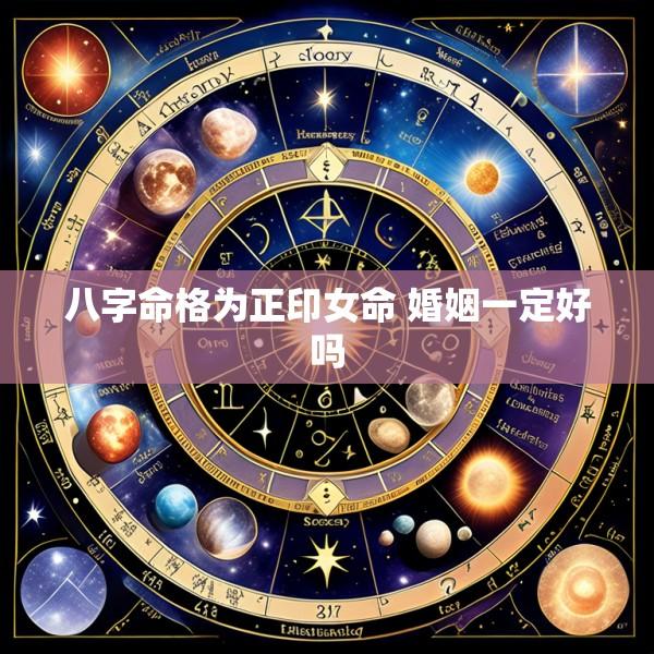 八字命格为正印女命 婚姻一定好吗