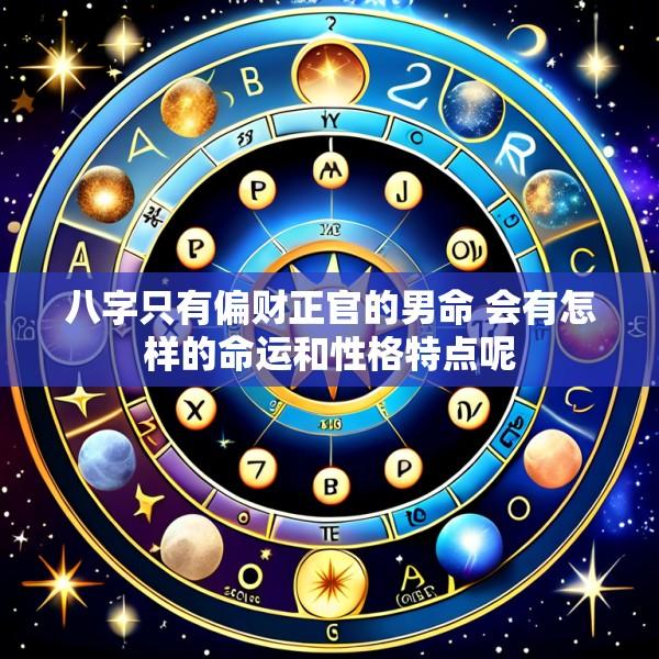 八字只有偏财正官的男命 会有怎样的命运和性格特点呢