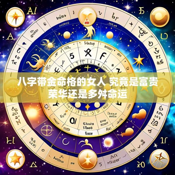 八字带金命格的女人 究竟是富贵荣华还是多舛命运