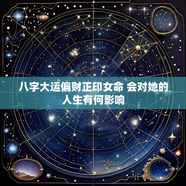 八字大运偏财正印女命 会对她的人生有何影响