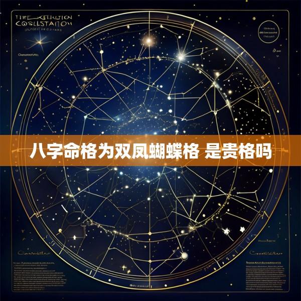 八字命格为双凤蝴蝶格 是贵格吗