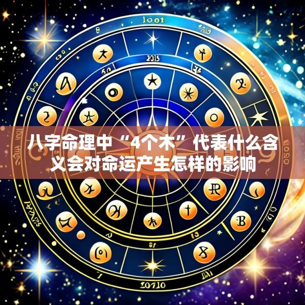 八字命理中“4个木”代表什么含义会对命运产生怎样的影响