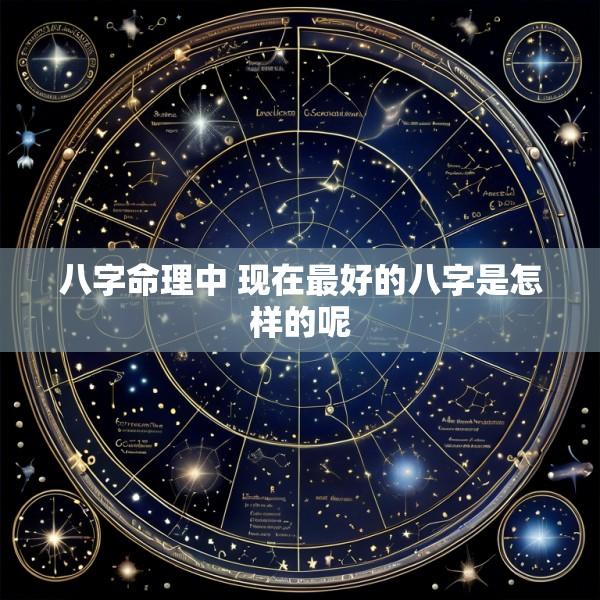 八字命理中 现在最好的八字是怎样的呢