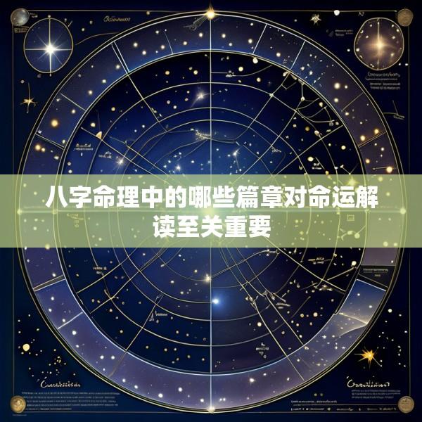 八字命理中的哪些篇章对命运解读至关重要