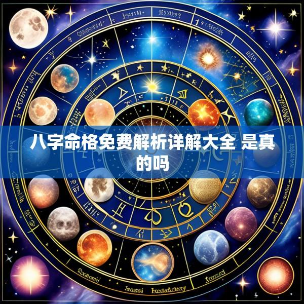 八字命格免费解析详解大全 是真的吗