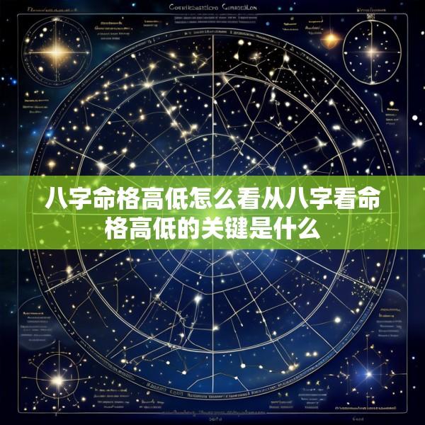 八字命格高低怎么看从八字看命格高低的关键是什么