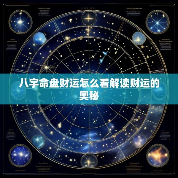 八字命盘财运怎么看解读财运的奥秘
