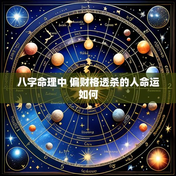 八字命理中 偏财格透杀的人命运如何