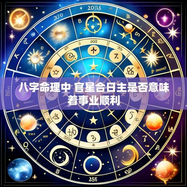 八字命理中 官星合日主是否意味着事业顺利