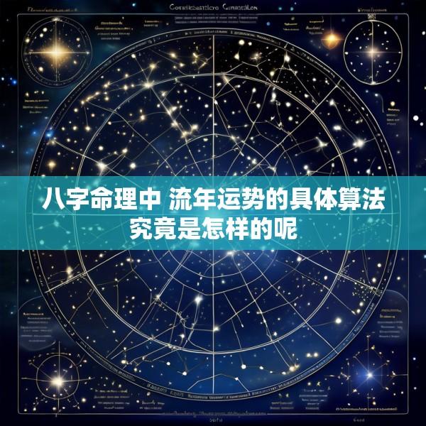 八字命理中 流年运势的具体算法究竟是怎样的呢