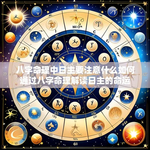 八字命理中日主要注意什么如何通过八字命理解读日主的命运