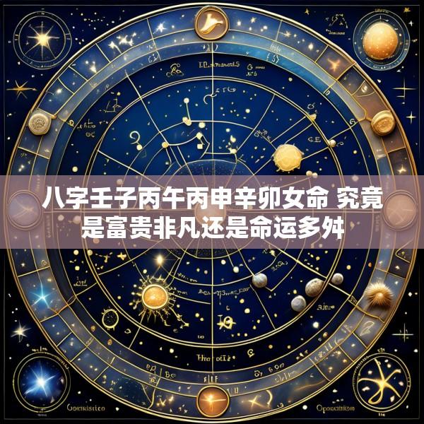 八字壬子丙午丙申辛卯女命 究竟是富贵非凡还是命运多舛