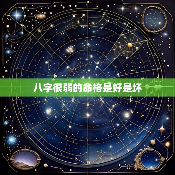 八字很弱的命格是好是坏