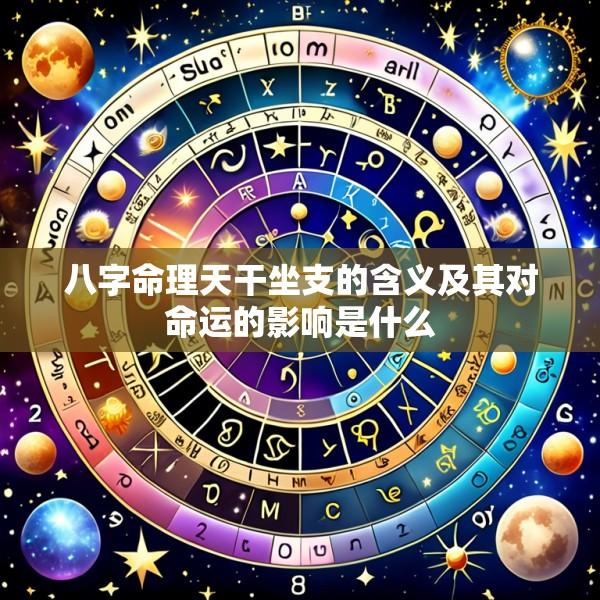 八字命理天干坐支的含义及其对命运的影响是什么