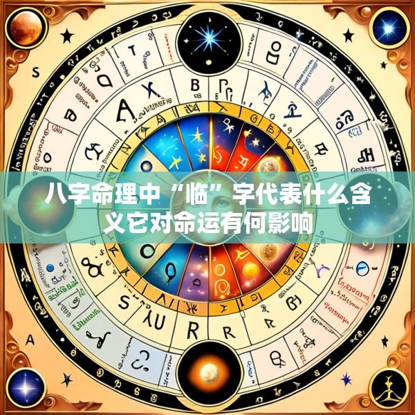 八字命理中“临”字代表什么含义它对命运有何影响