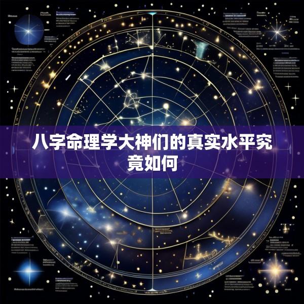 八字命理学大神们的真实水平究竟如何