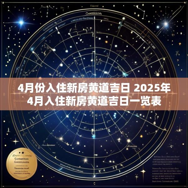 4月份入住新房黄道吉日 2025年4月入住新房黄道吉日一览表