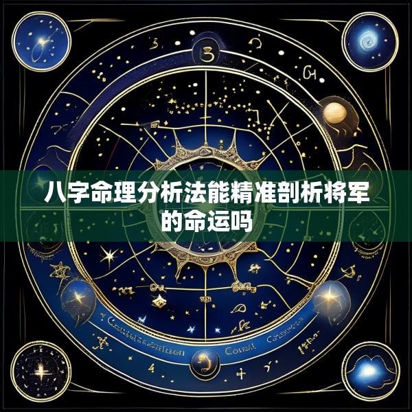 八字命理分析法能精准剖析将军的命运吗
