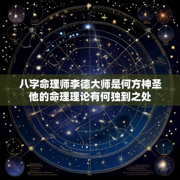 八字命理师李德大师是何方神圣他的命理理论有何独到之处