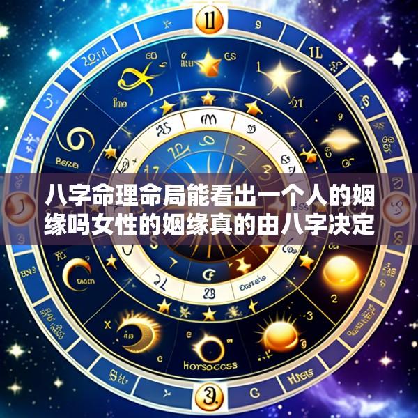 八字命理命局能看出一个人的姻缘吗女性的姻缘真的由八字决定吗