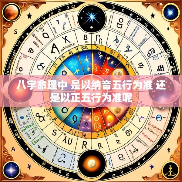 八字命理中 是以纳音五行为准 还是以正五行为准呢