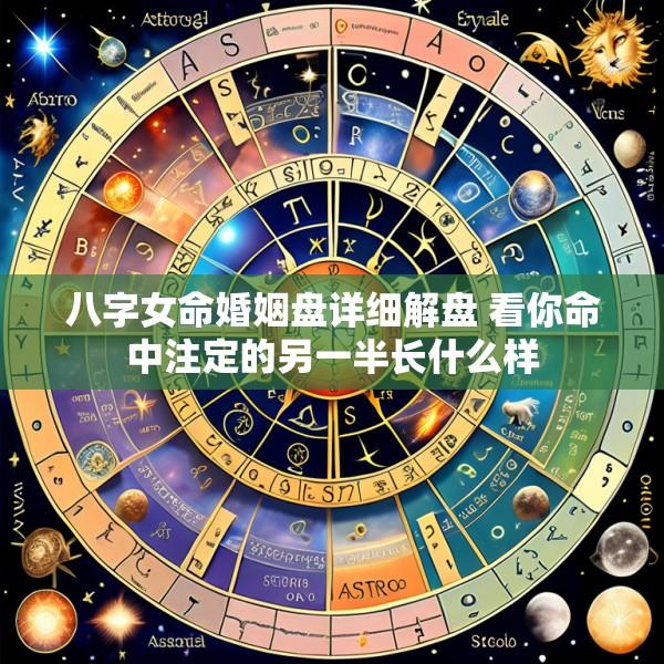 八字女命婚姻盘详细解盘 看你命中注定的另一半长什么样