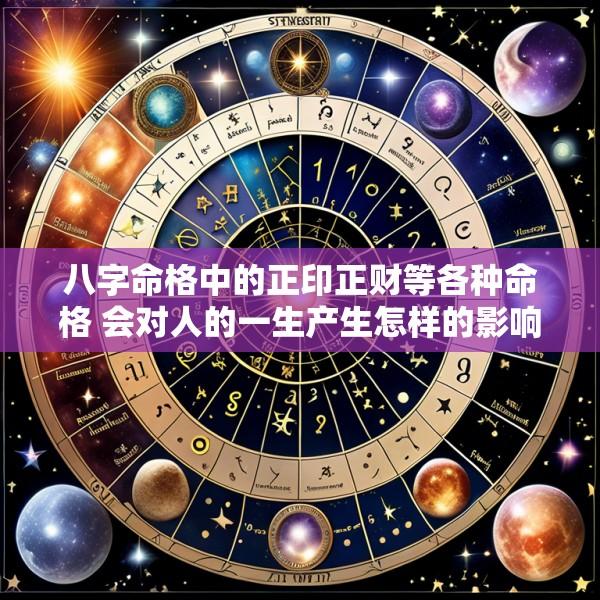 八字命格中的正印正财等各种命格 会对人的一生产生怎样的影响呢