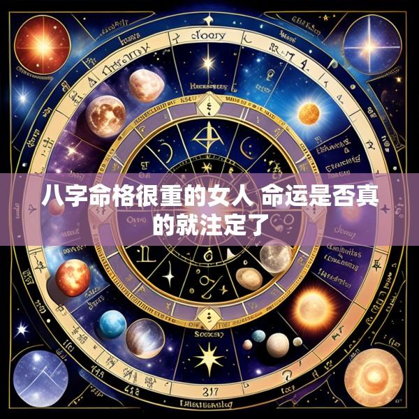 八字命格很重的女人 命运是否真的就注定了