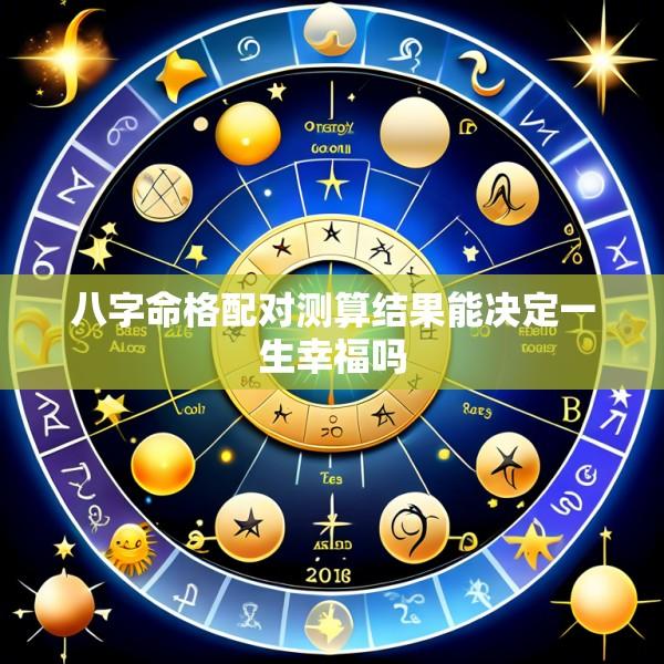 八字命格配对测算结果能决定一生幸福吗