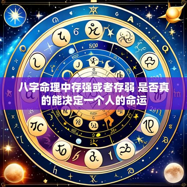 八字命理中存强或者存弱 是否真的能决定一个人的命运