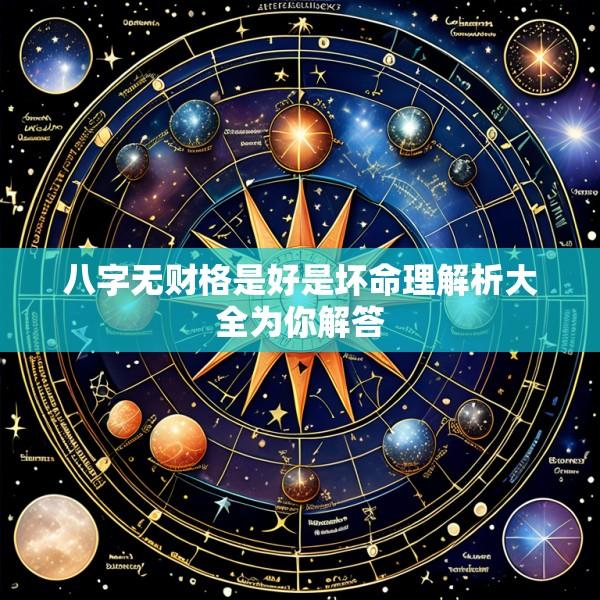 八字无财格是好是坏命理解析大全为你解答