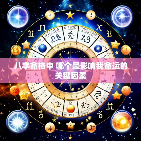 八字命格中 哪个是影响我命运的关键因素