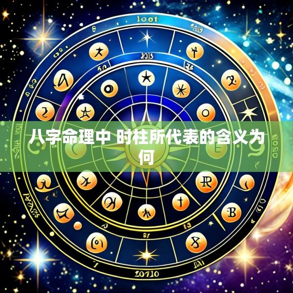 八字命理中 时柱所代表的含义为何