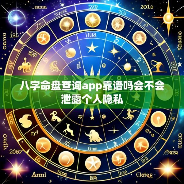 八字命盘查询app靠谱吗会不会泄露个人隐私