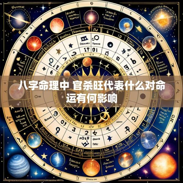 八字命理中 官杀旺代表什么对命运有何影响