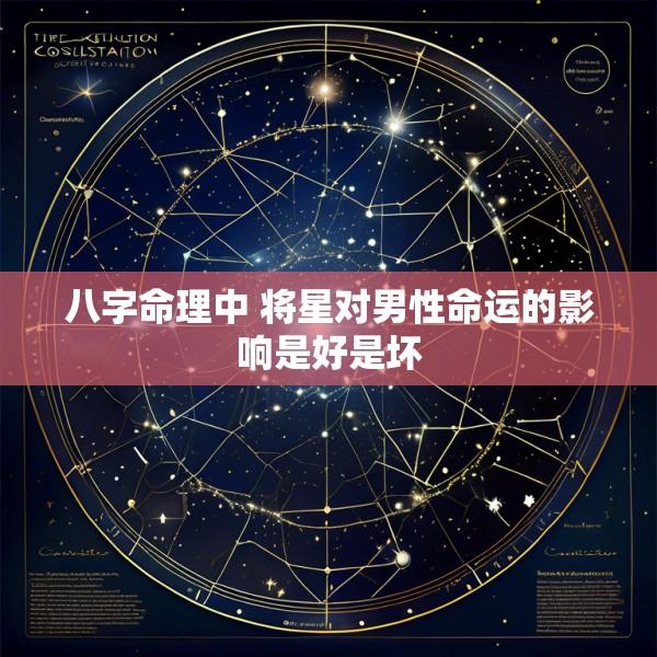 八字命理中 将星对男性命运的影响是好是坏