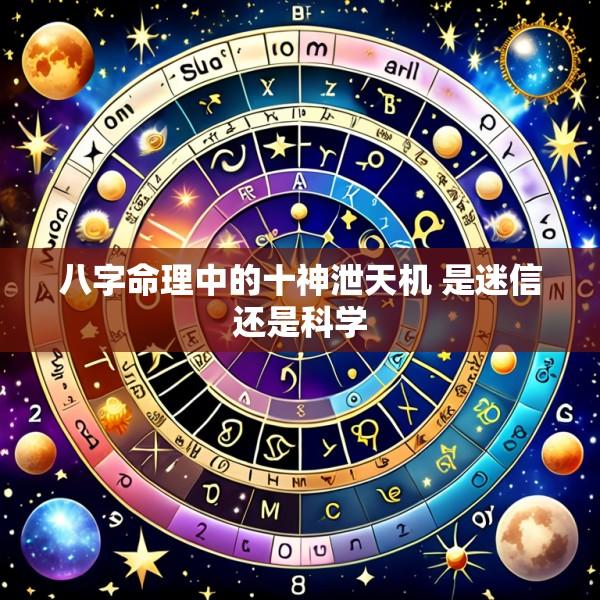 八字命理中的十神泄天机 是迷信还是科学