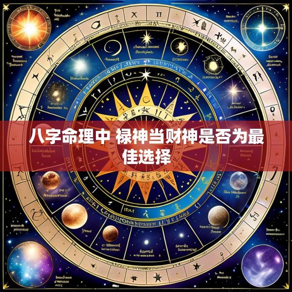 八字命理中 禄神当财神是否为最佳选择