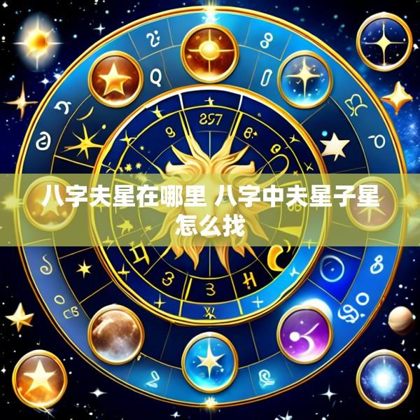 八字夫星在哪里 八字中夫星子星怎么找
