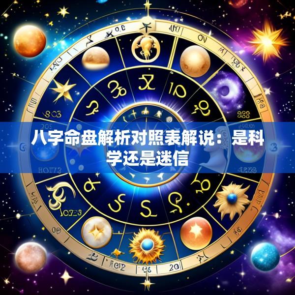 八字命盘解析对照表解说：是科学还是迷信