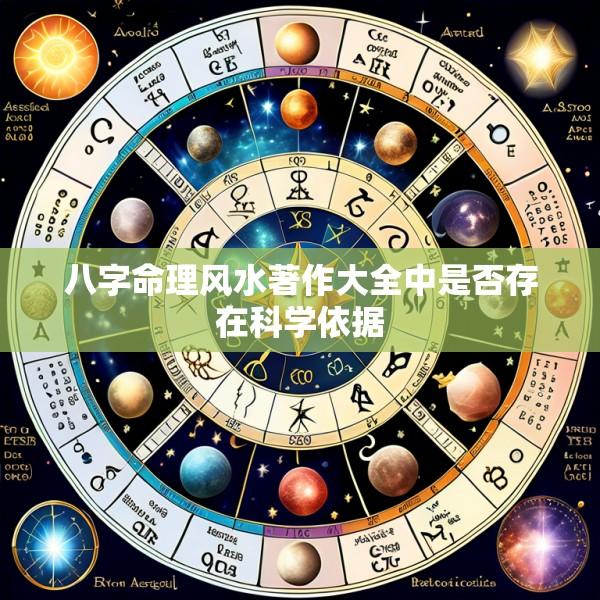八字命理风水著作大全中是否存在科学依据